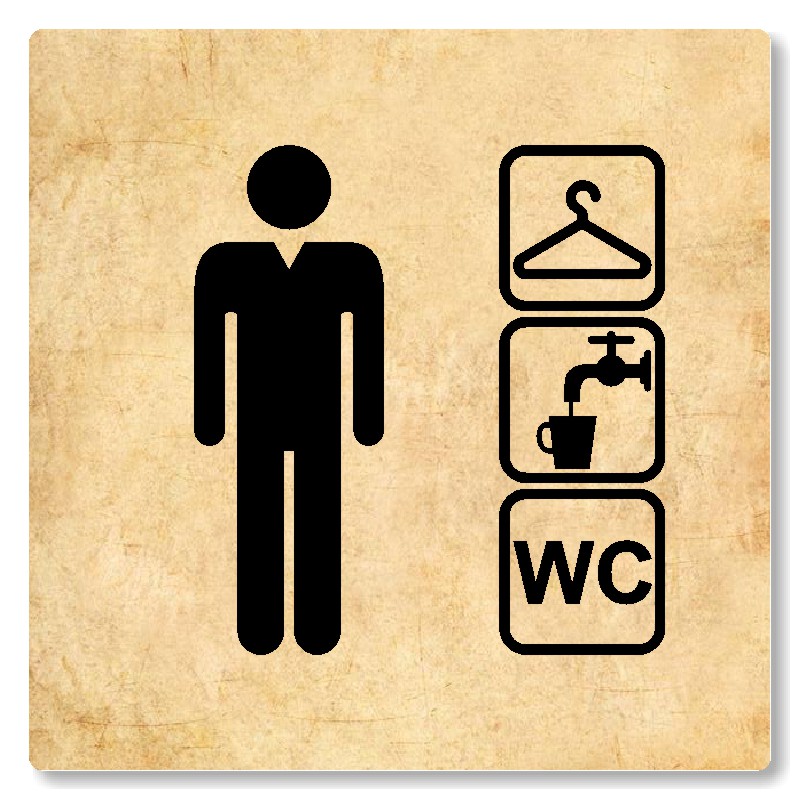 Šatna muži, wc, 100x100mm, pergamen, Nevada